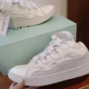 Lanvin | Shoes | Lanvin White Calfskin Stitching Athletic  display picture 2